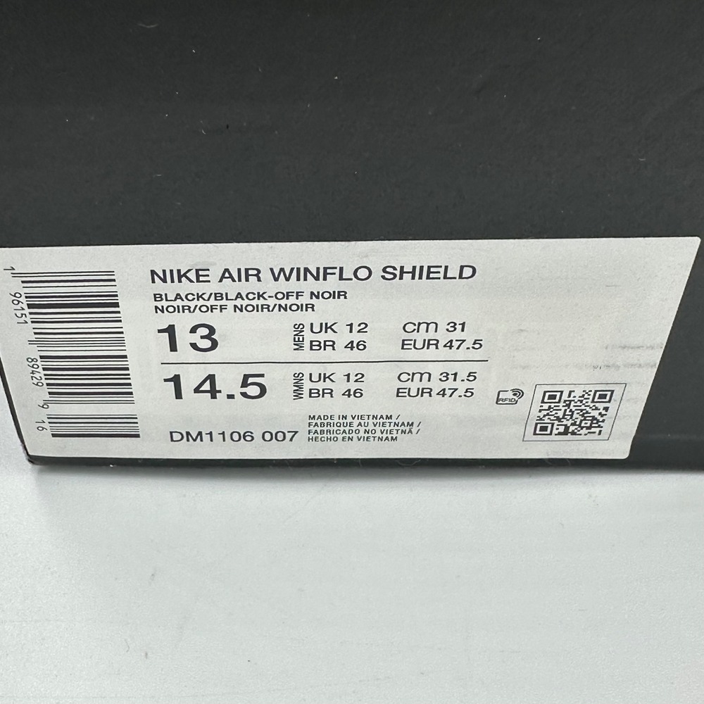 Nike‎ Air Winflo Shield Men 13 Triple Black Weatherized Running Shoes DM1106-007 - Picture 15 of 15